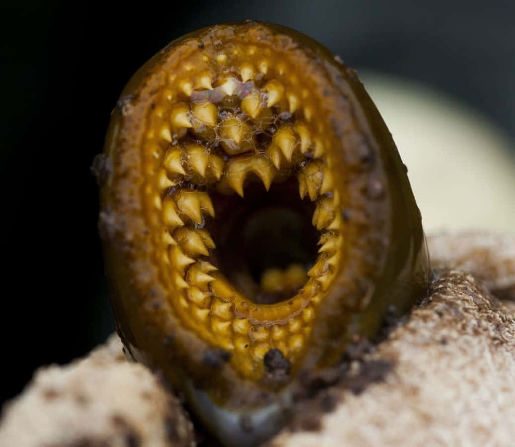 Sea Lamprey Mouth Closeup Wallpaper