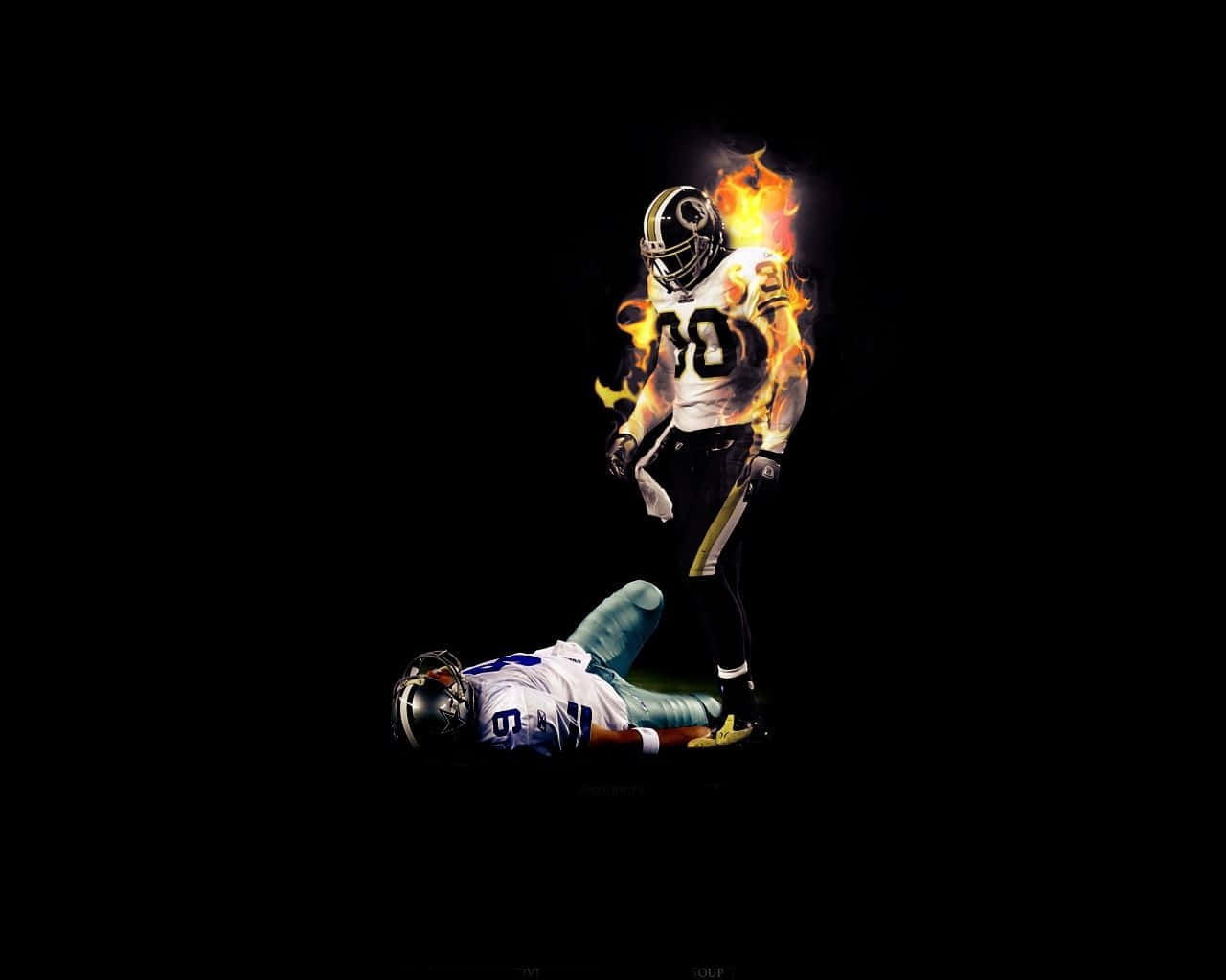 Sean Taylor Fire Fanart Tackle Wallpaper