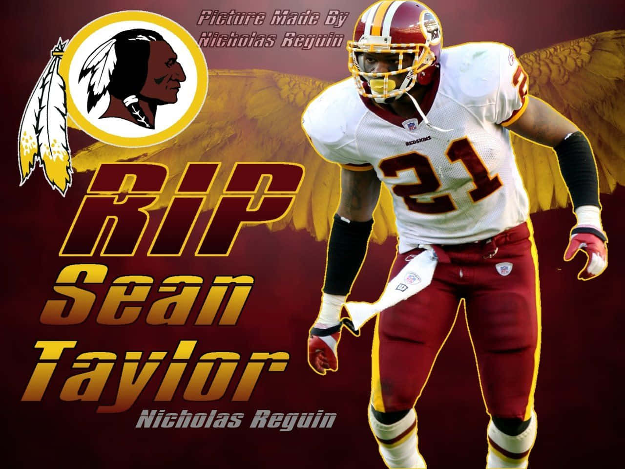 Sean Taylor, Retired Safety Of The Washington Redskins Wallpaper