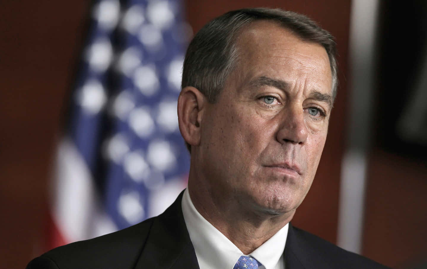 Seasoned Politician John Boehner Exhibits Earnest Expression Wallpaper