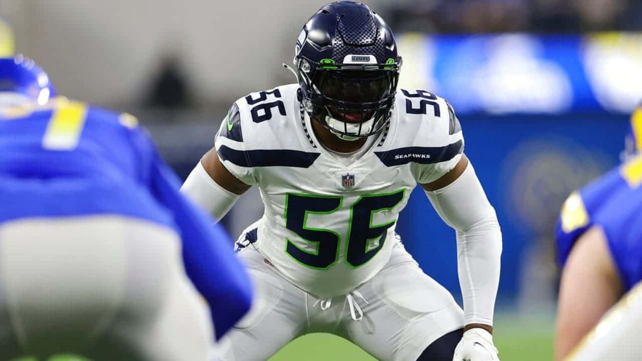 Seattle Seahawks Linebacker Ready Position Wallpaper