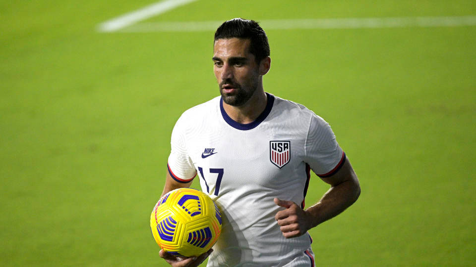 Sebastian Lleget Holding Soccer Ball Wallpaper