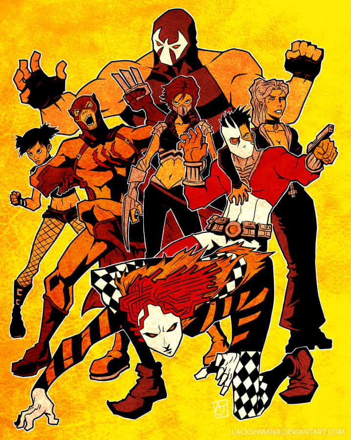 Secret Six Animated Style Artwork Wallpaper