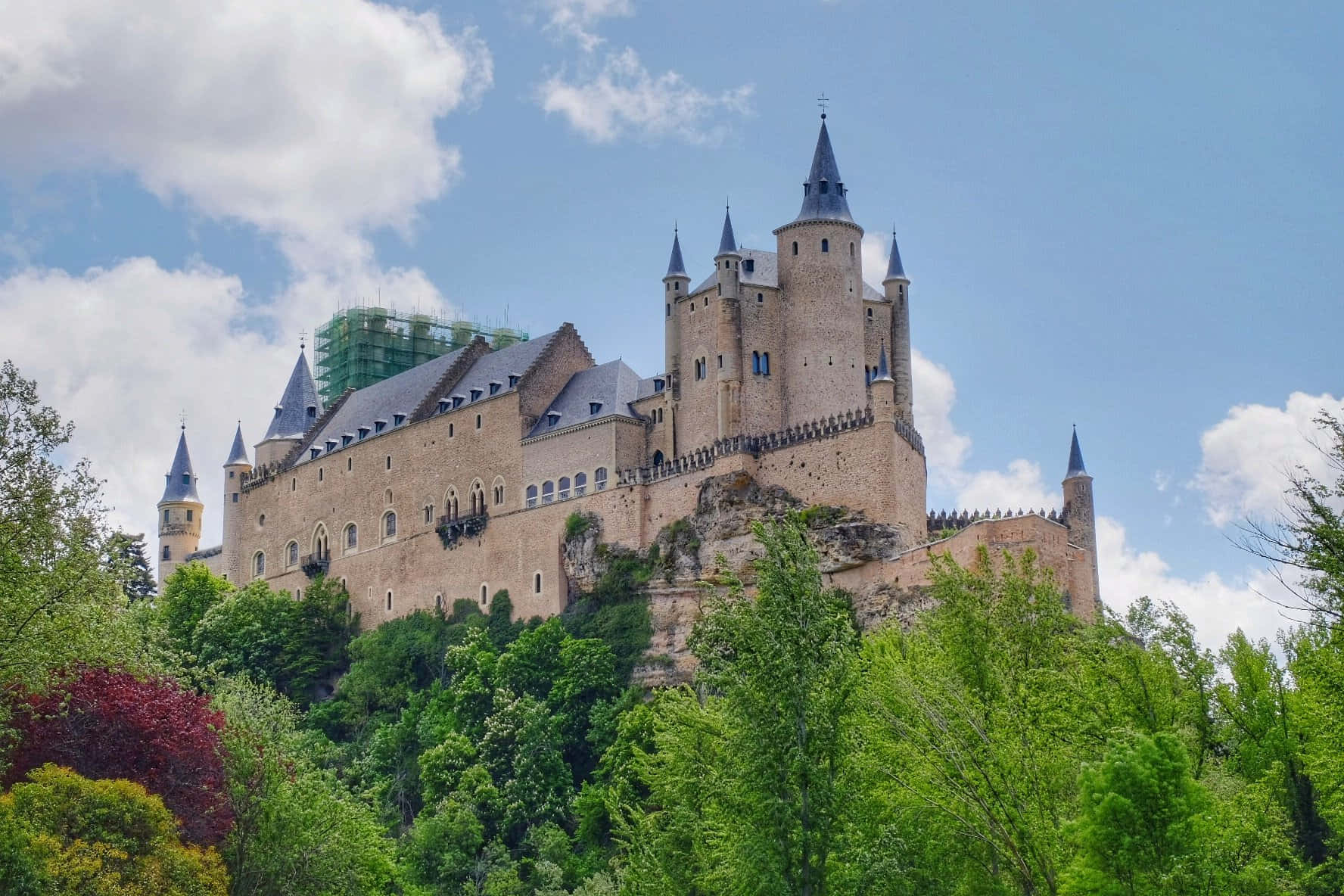 Segovia Castle Light Blue Sky Wallpaper