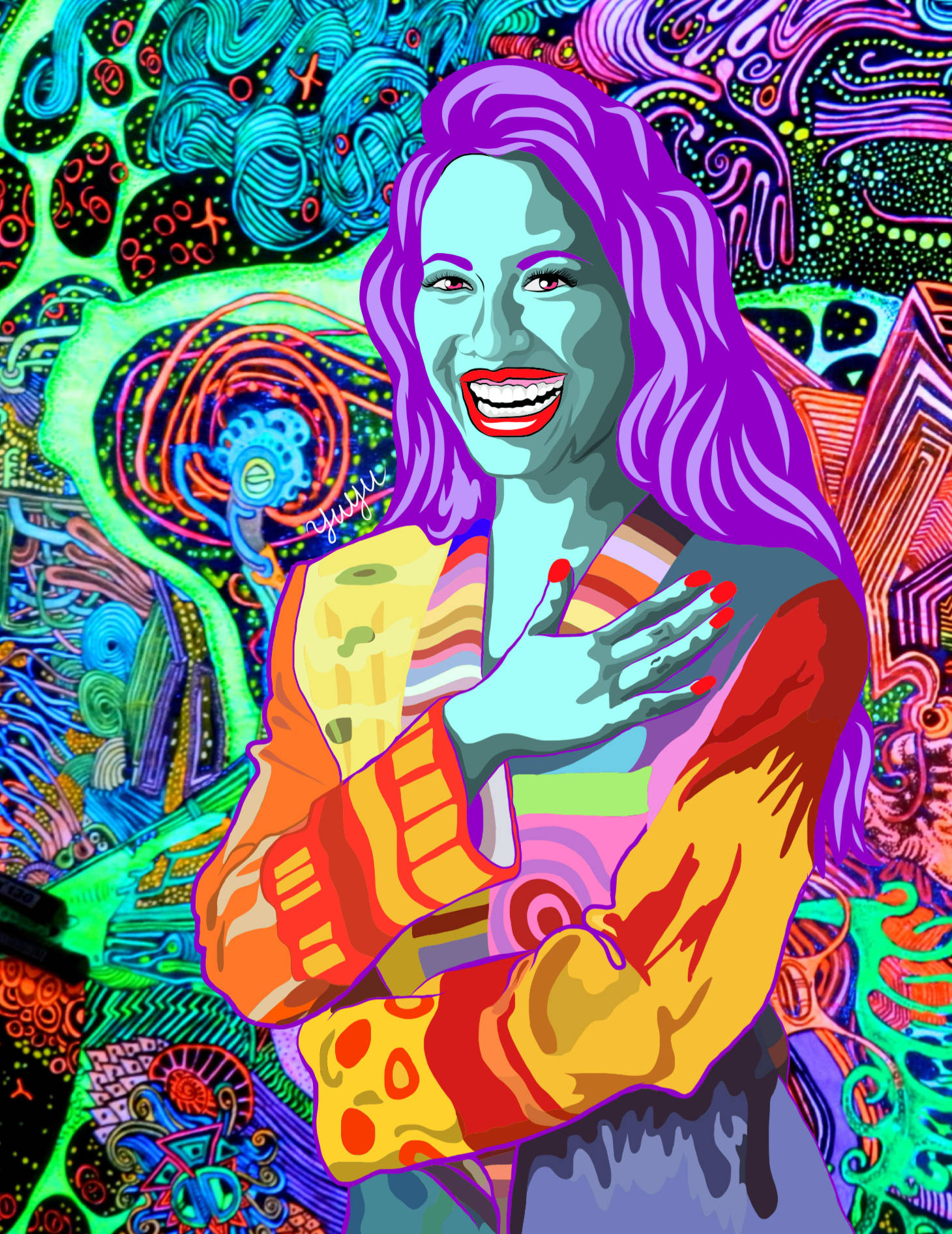 Selena Quintanilla Modern Pop Art Wallpaper