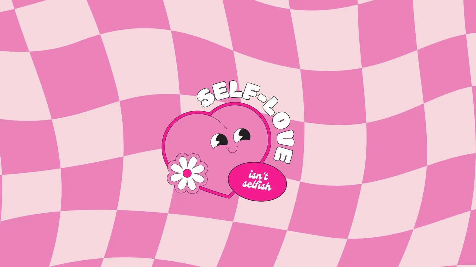 Self Love Heart Cartoon Desktop Wallpaper Wallpaper