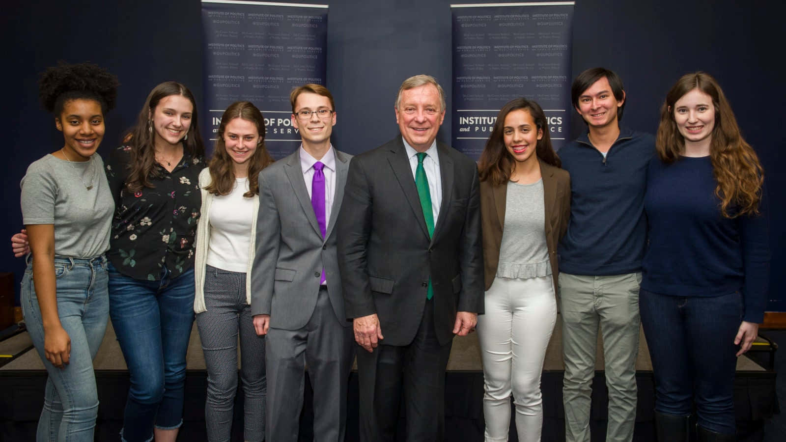 Senator Richard Durbin At Georgetown University, Discussing Significant Policy Issues. Wallpaper