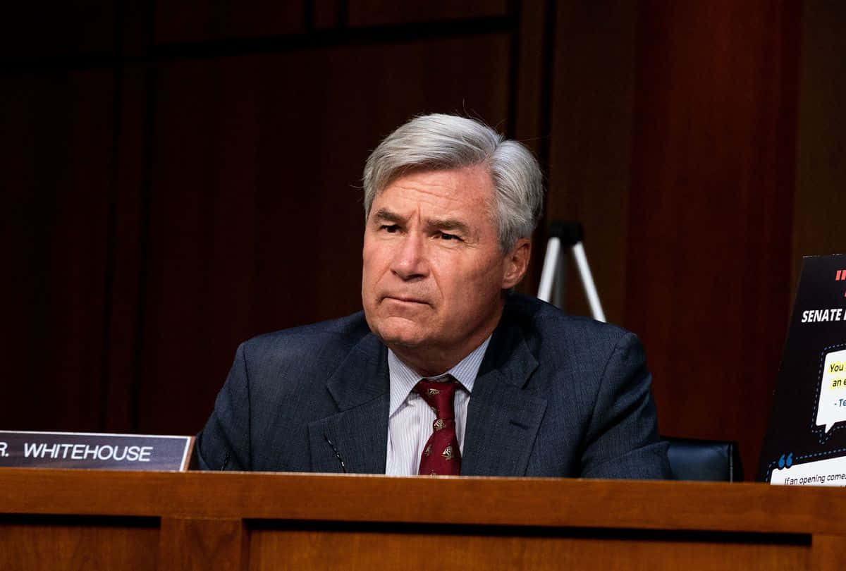 Senator Sheldon Whitehouse During Hearing Wallpaper