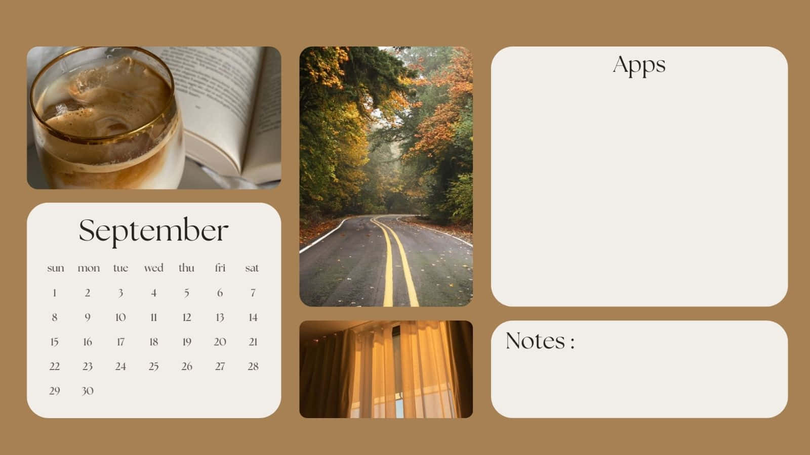 September Aesthetic Collage Wallpaper