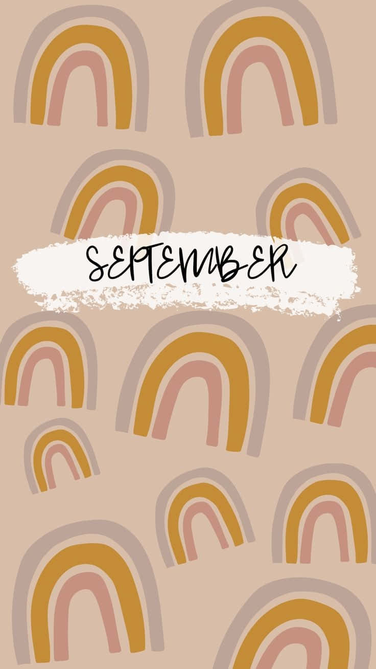 September Aesthetic Rainbow Pattern Wallpaper