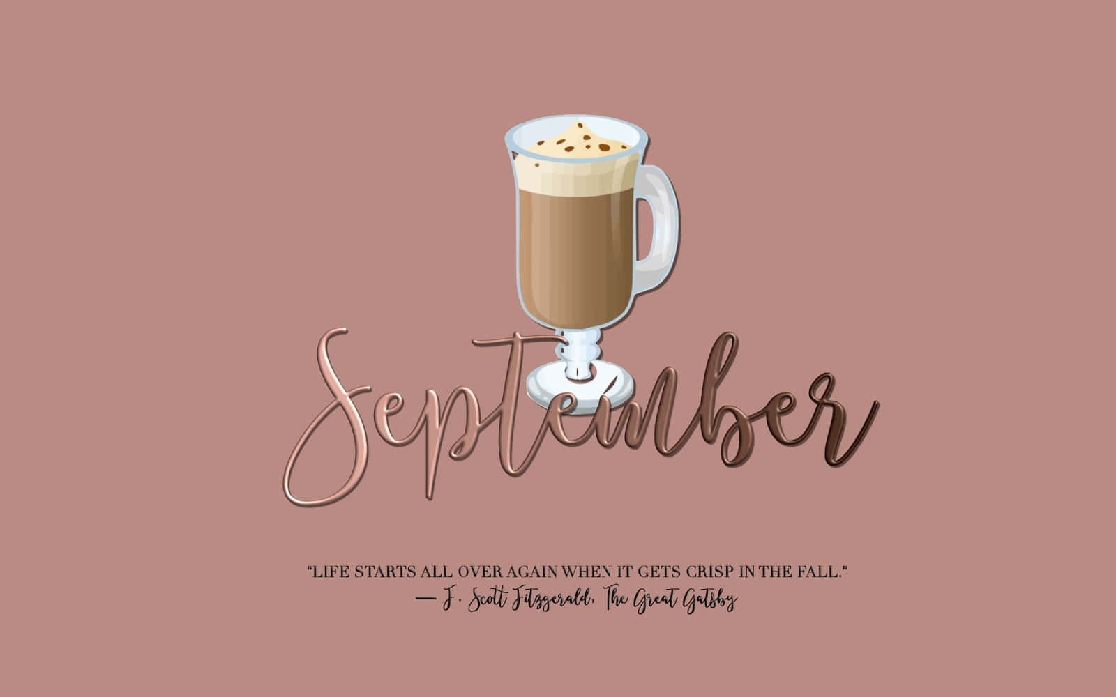 September Fall Quote Desktop Wallpaper Wallpaper