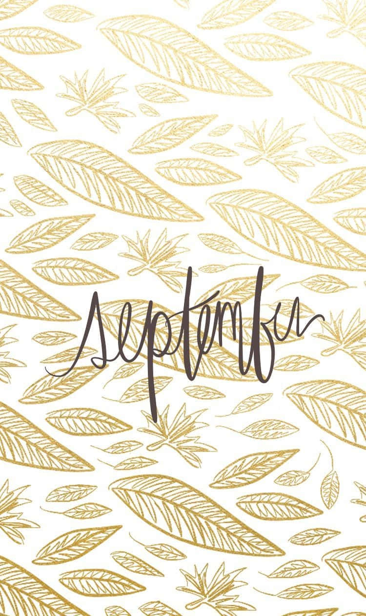 September Iphone Wallpaper Featuring Autumn Leaves Wallpaper