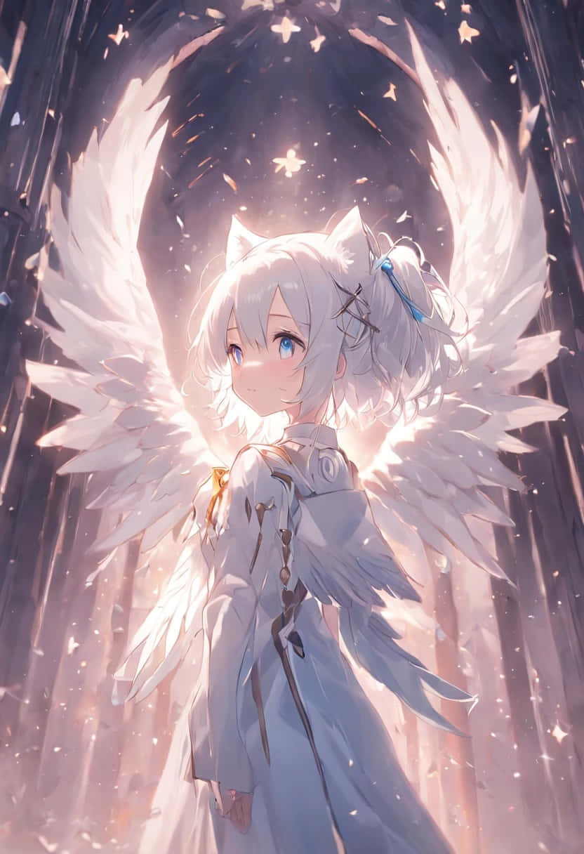 Seraphic_ Elegance_ Anime_ Angel.jpg Wallpaper