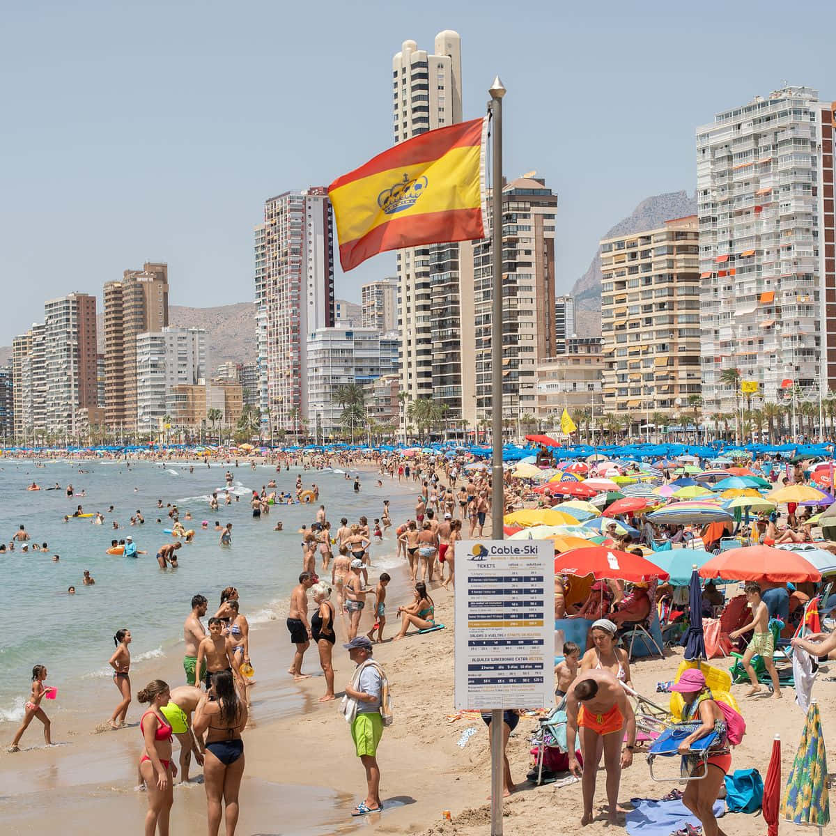 Serene Afternoon At A Spanish Beach Wallpaper