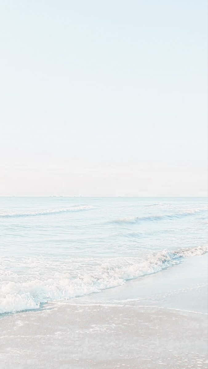 Serene Blue Beachscape Wallpaper