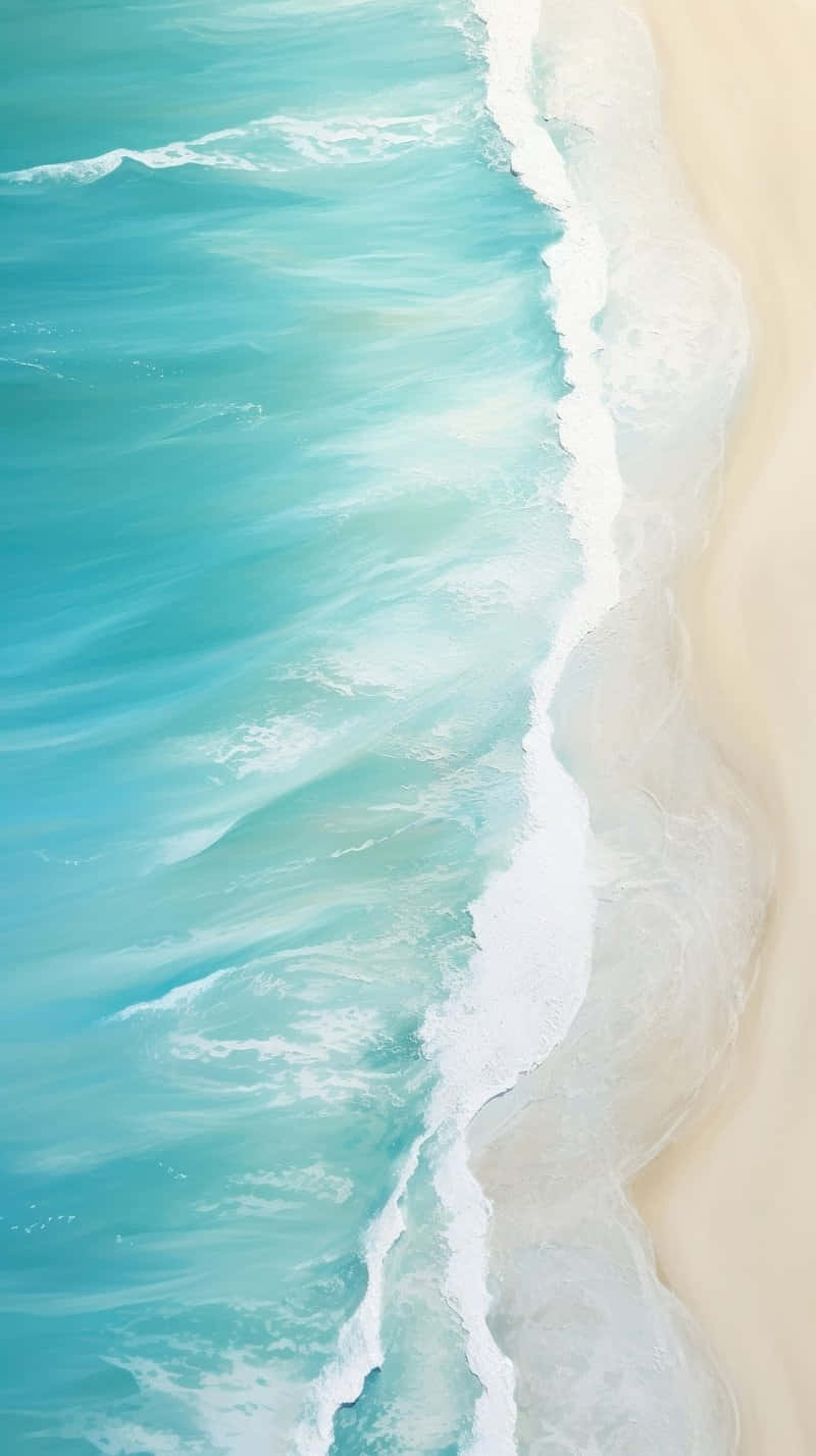 Serene Blue Waves Aerial View.jpg Wallpaper