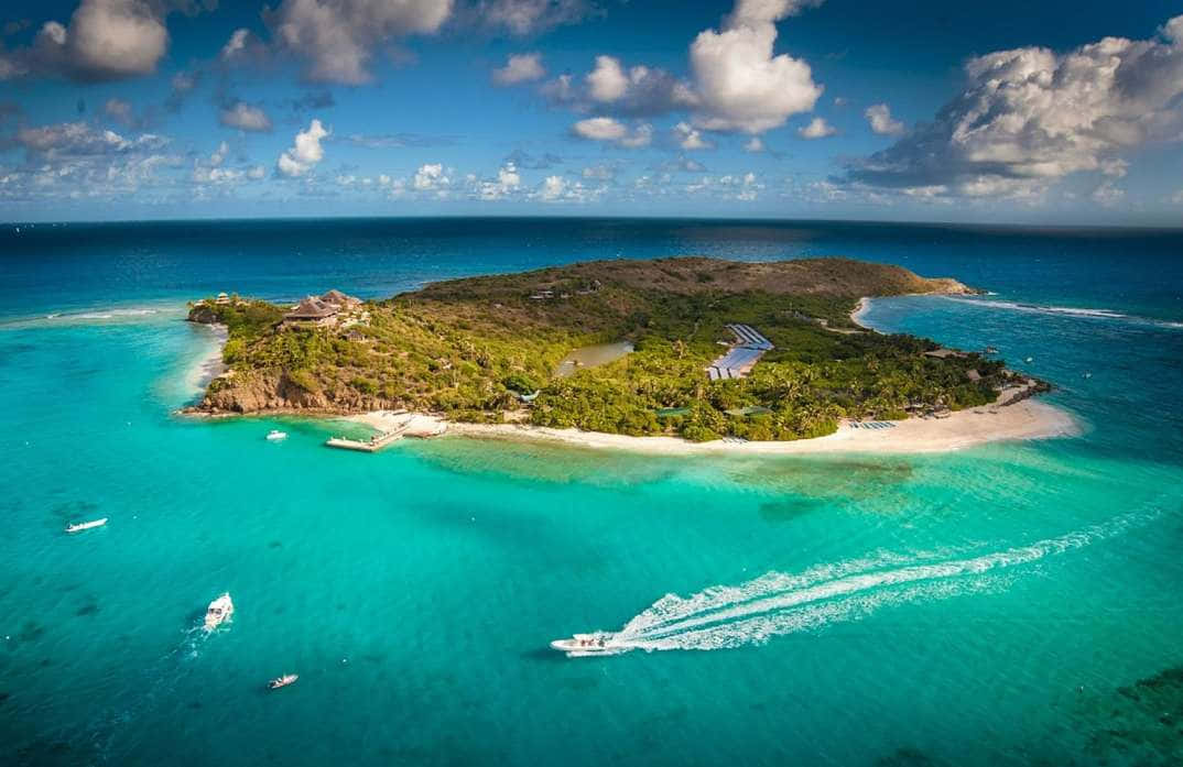 Serene Caribbean Island With Crystal Clear Waters Wallpaper