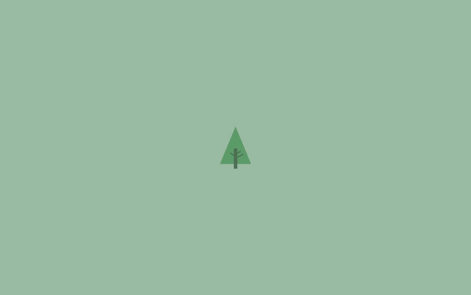 Serene Green Minimalistic Landscape Wallpaper