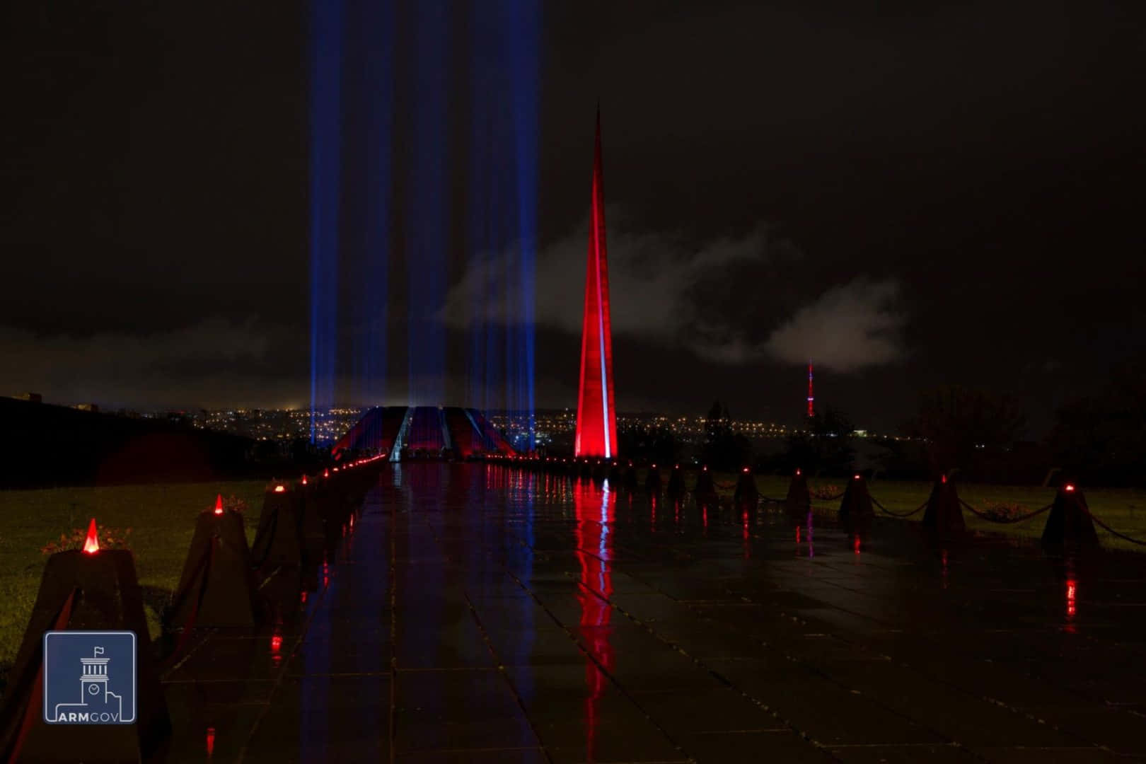 Serene Night At The Armenian Genocide Memorial Wallpaper