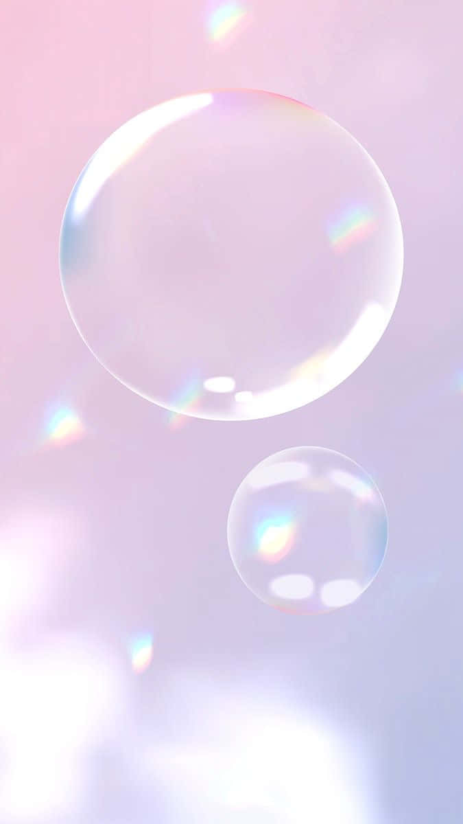 Serene Pink Bubbles Background Wallpaper