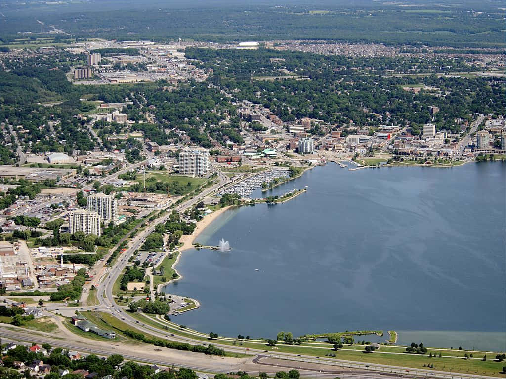 Serene Sunset At Kempenfelt Bay, Barrie Wallpaper