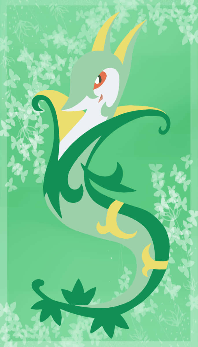 Serperior And Butterflies Wallpaper