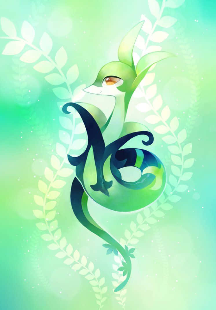 Serperior Fancy Leaf Design Wallpaper