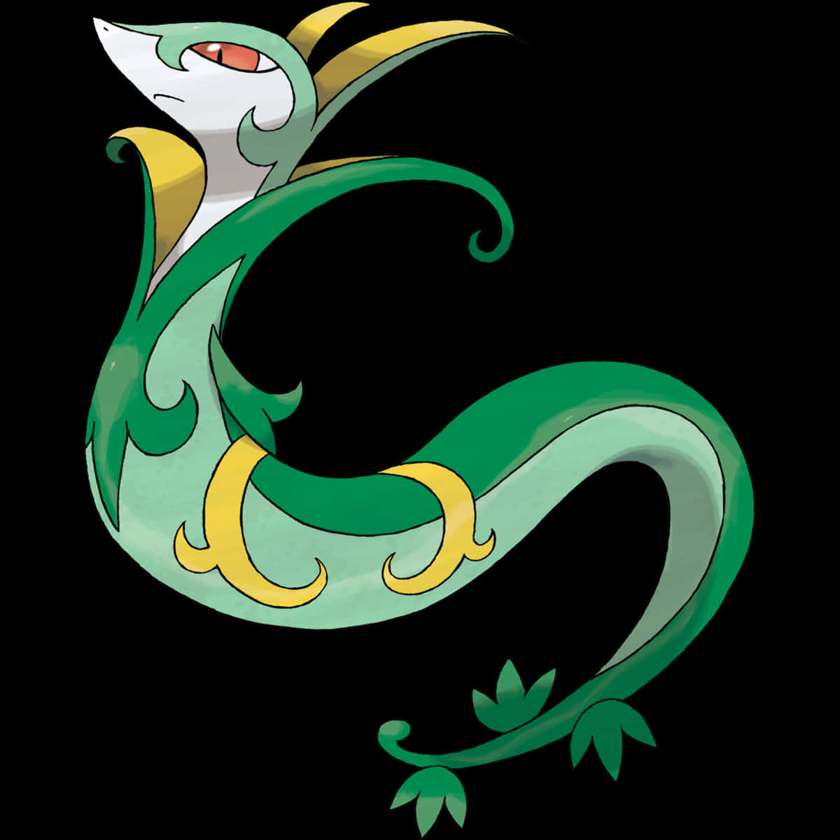 Serperior White Background Wallpaper