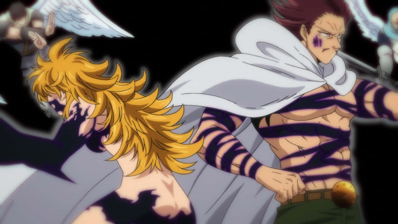 Seven Deadly Sins Charactersin Action Wallpaper