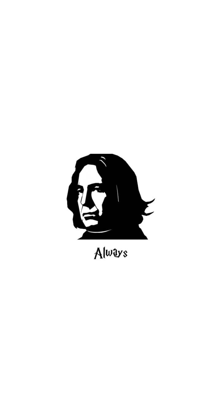 Severus Snape Black White Wallpaper