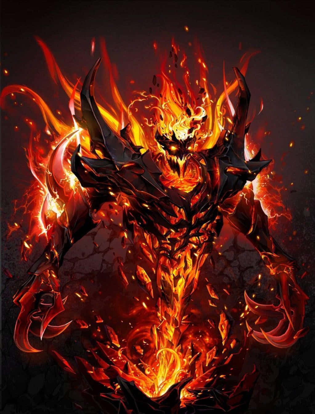 Shadow Fiend Unleashing His Power Wallpaper