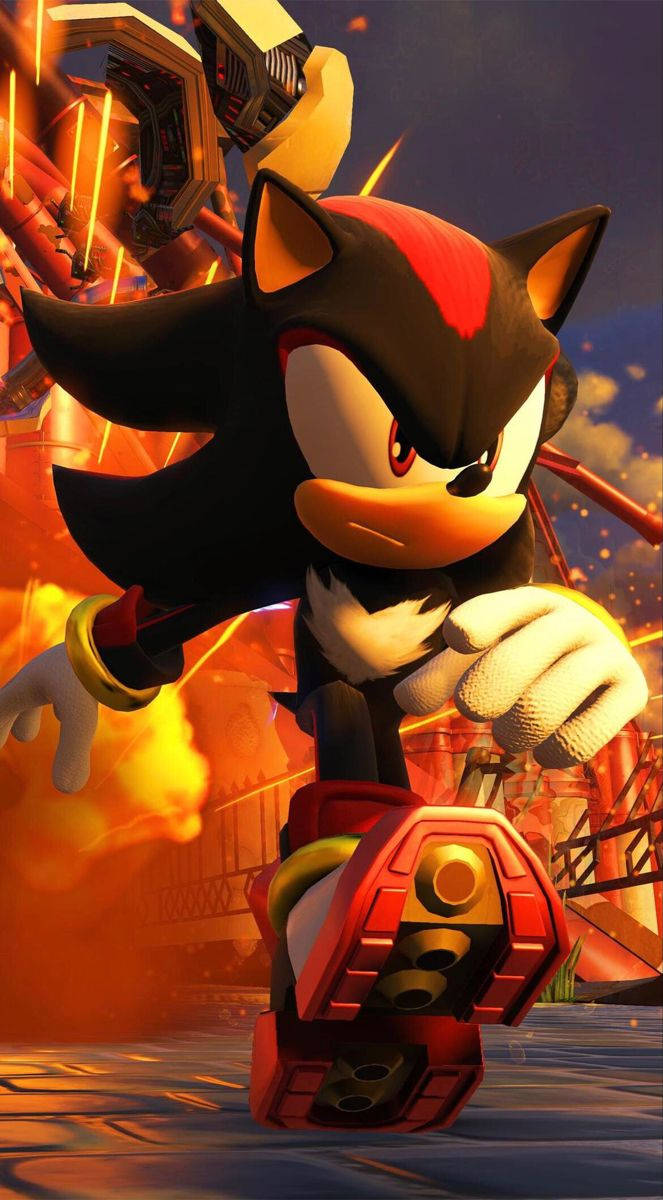 Shadow The Hedgehog Explosive Backdrop Wallpaper