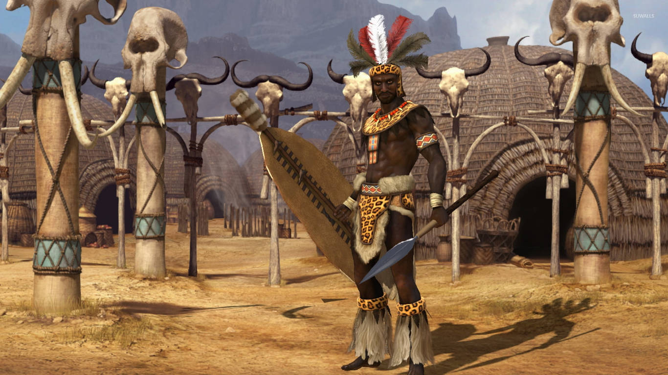 Shaka Zulu Civilization 5 Wallpaper