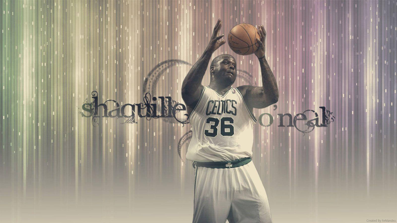 Shaquille O'neal Glittered Art Wallpaper