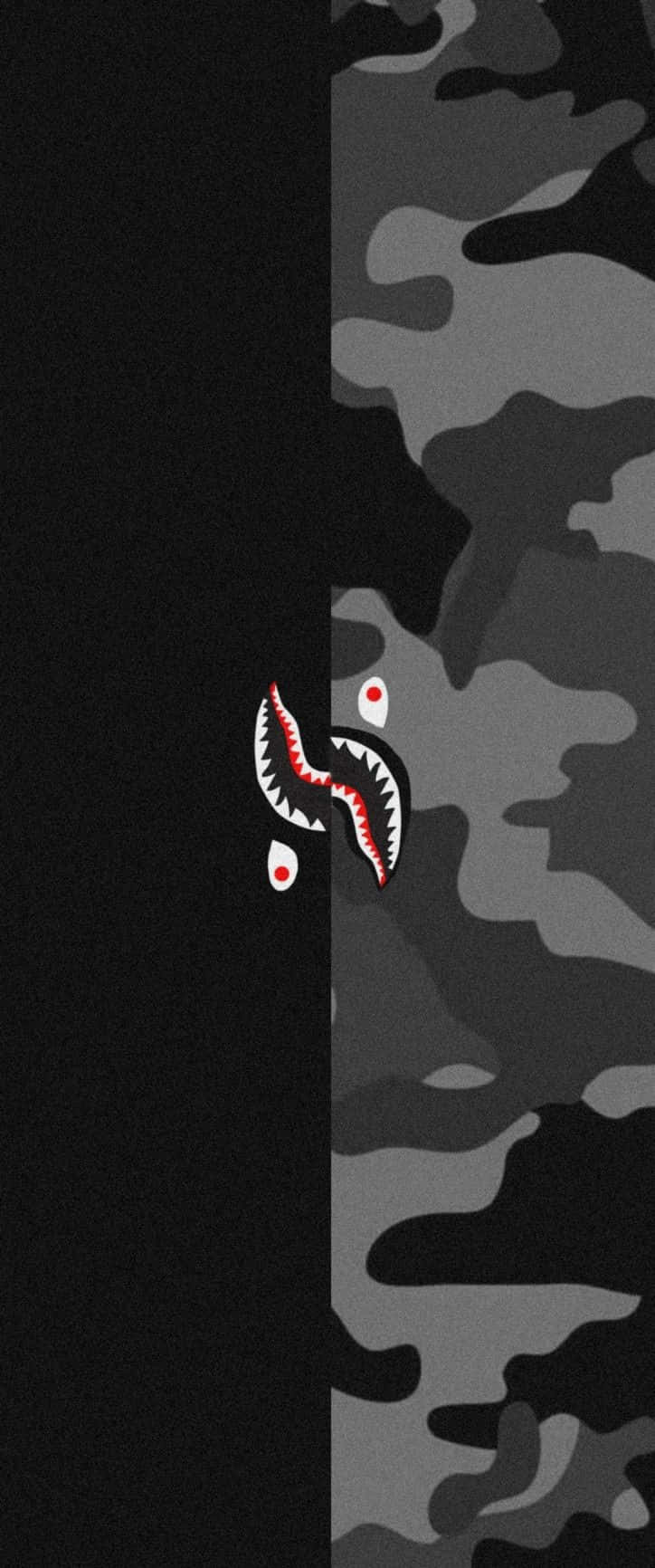 Shark Bape Camouflage Pattern Wallpaper