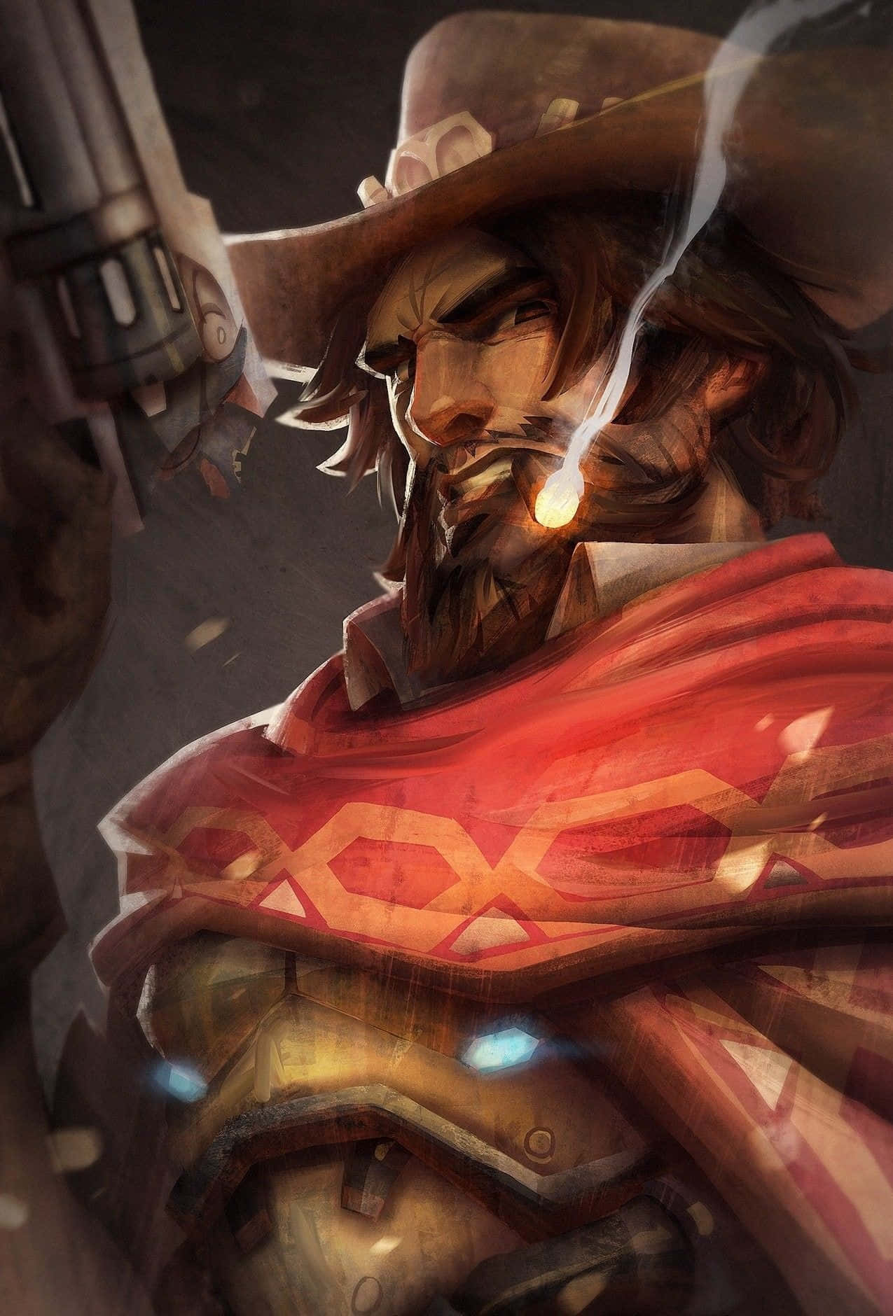 Sharpshooter Mccree Ready For Action In Overwatch Wallpaper