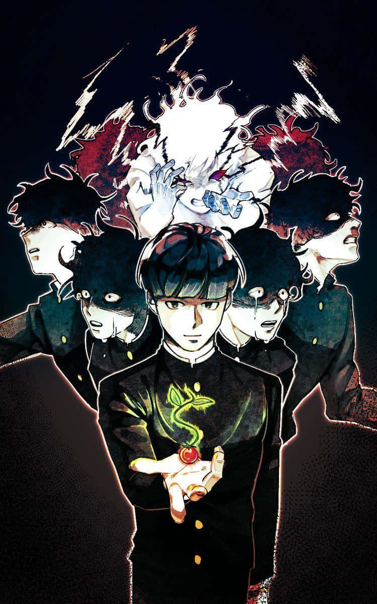 Shigeo Kageyama, Also Known As Mob, Displaying His Psychic Powers In A Dynamic Pose. Wallpaper