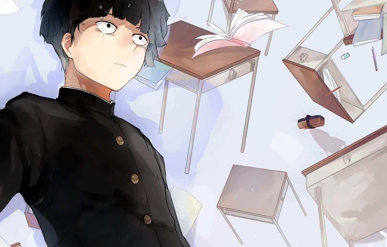 Shigeo Kageyama Unleashing His Psychic Powers Wallpaper