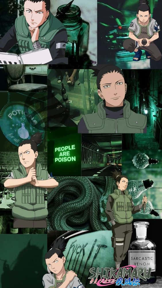 Shikamaru Aesthetic Collage Art Wallpaper