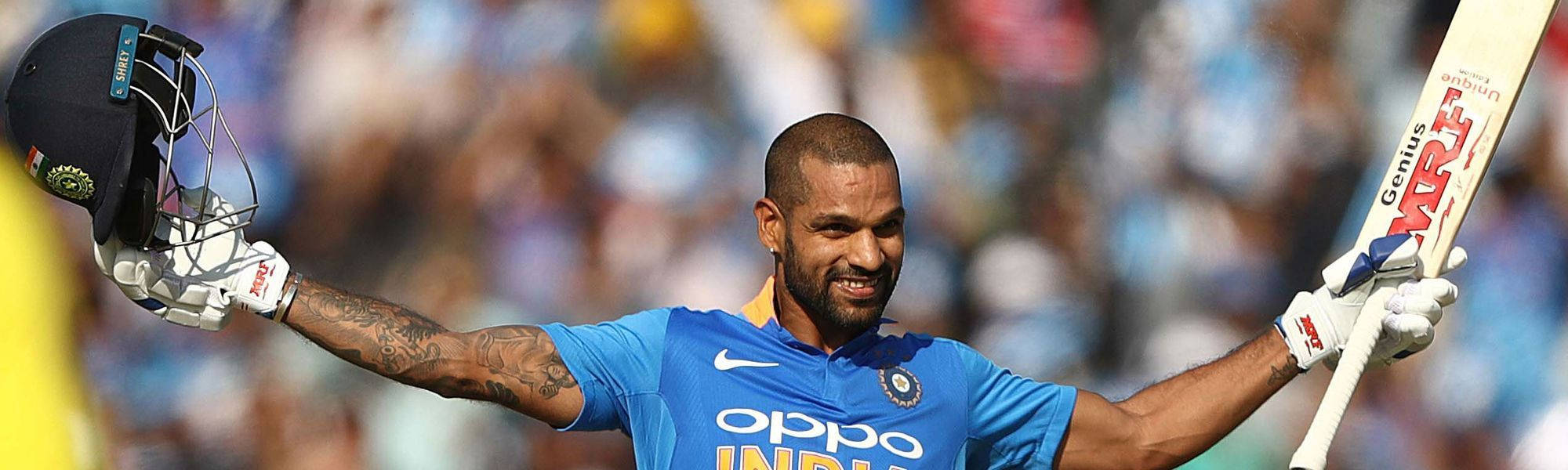 Shikhar Dhawan Celebrating Wallpaper