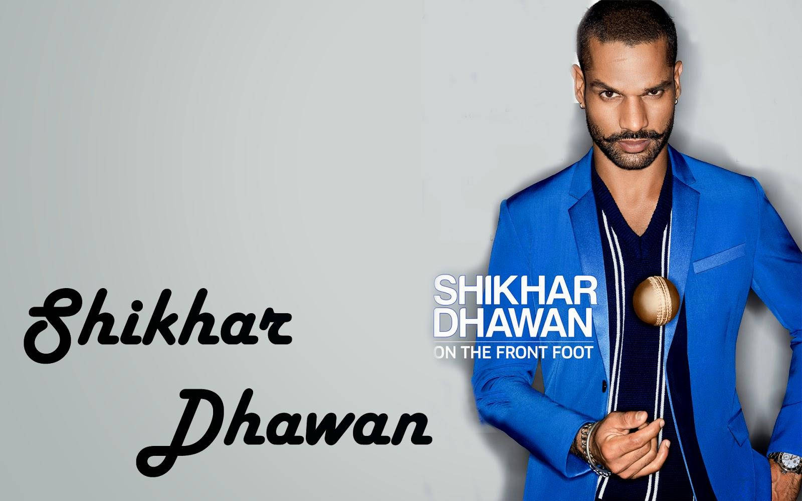 Shikhar Dhawan On The Front Foot Wallpaper