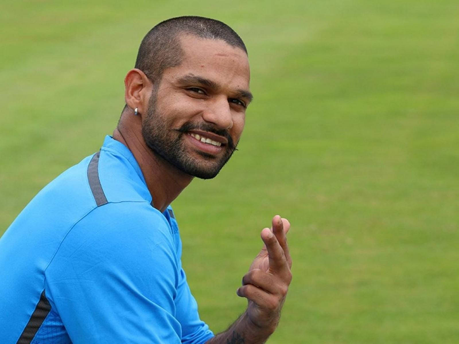 Shikhar Dhawan Peace Sign Wallpaper