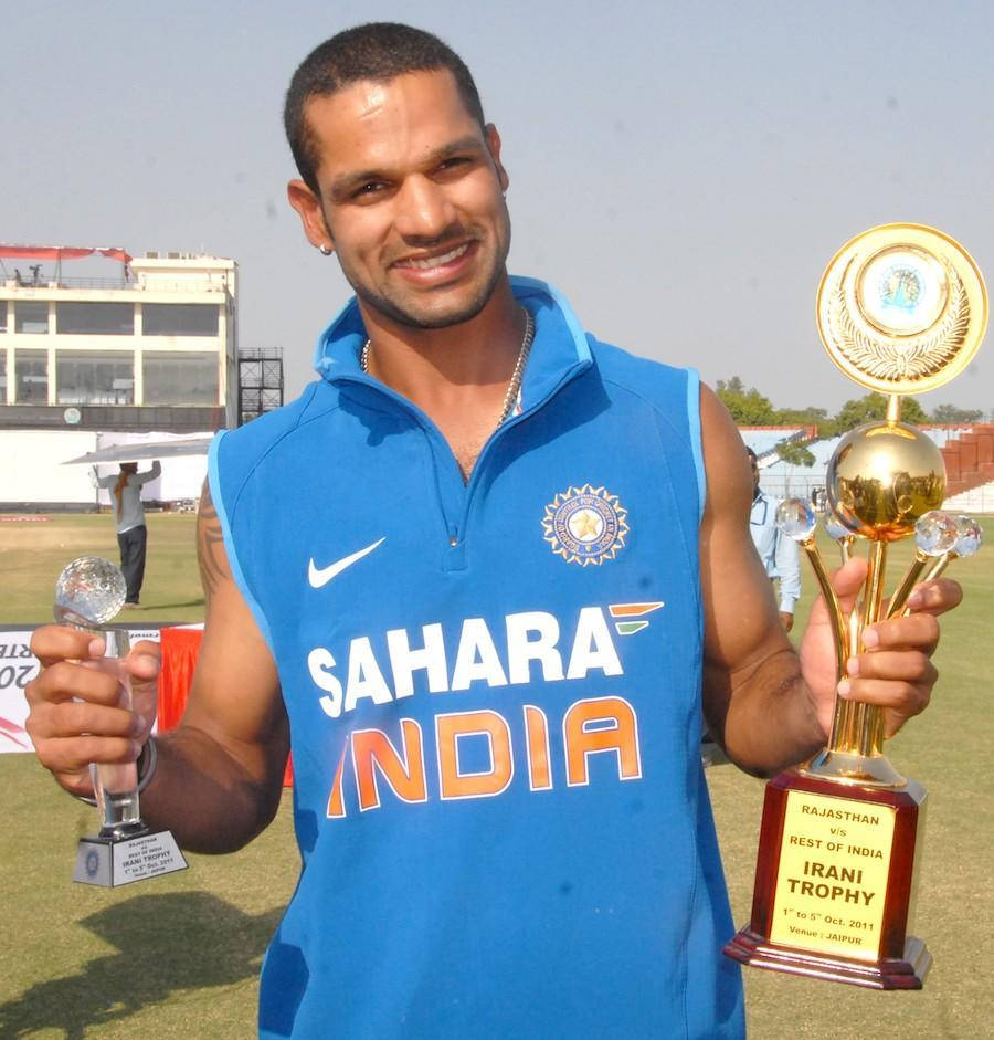 Shikhar Dhawan Trophies Wallpaper