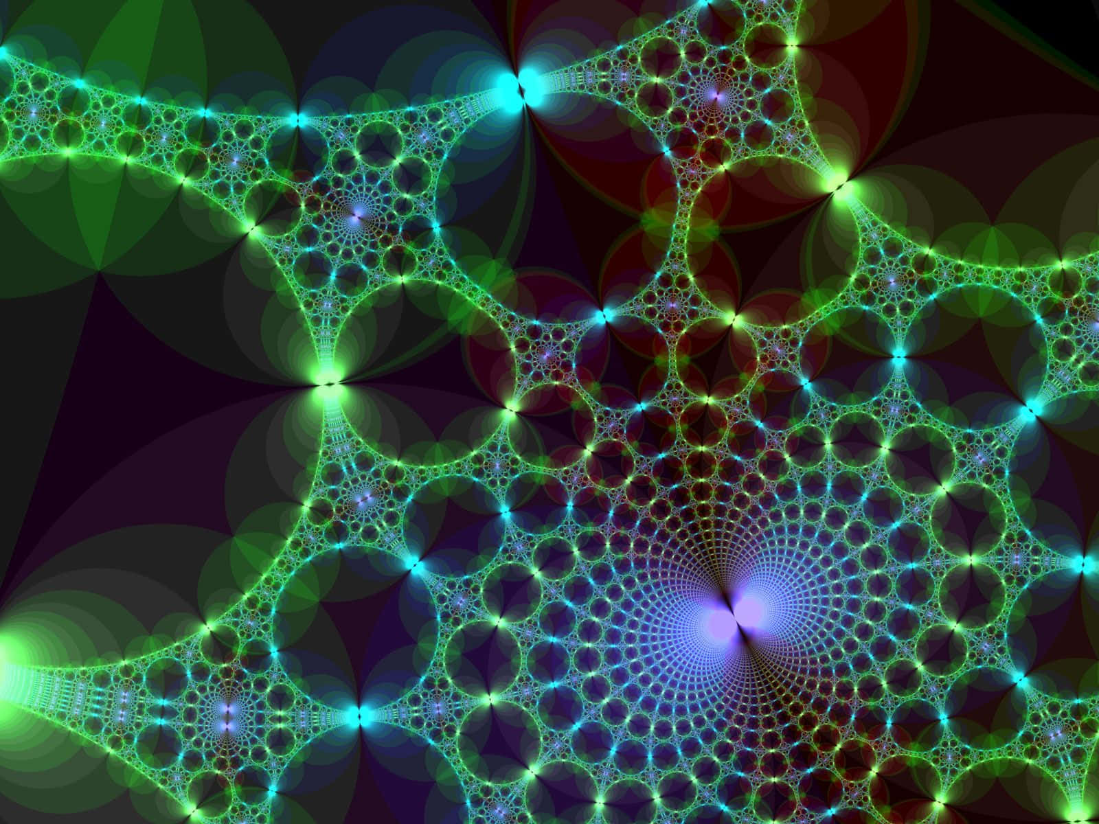 Shimmering Spiderweb Fractals Wallpaper