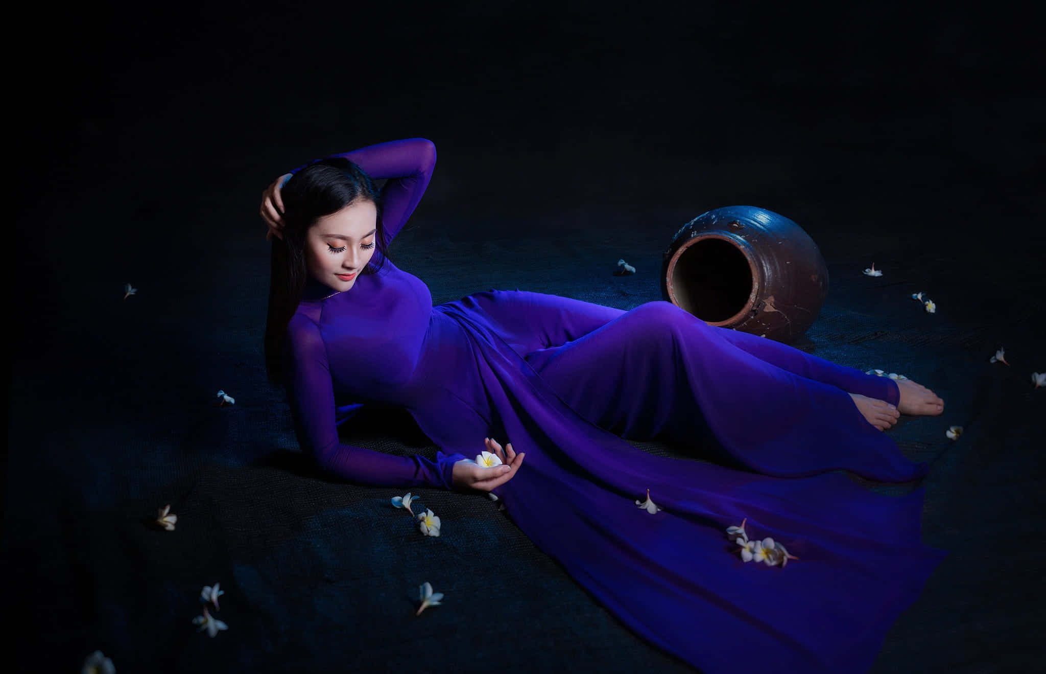 Shine In Our Gorgeous Purple Dress Wallpaper