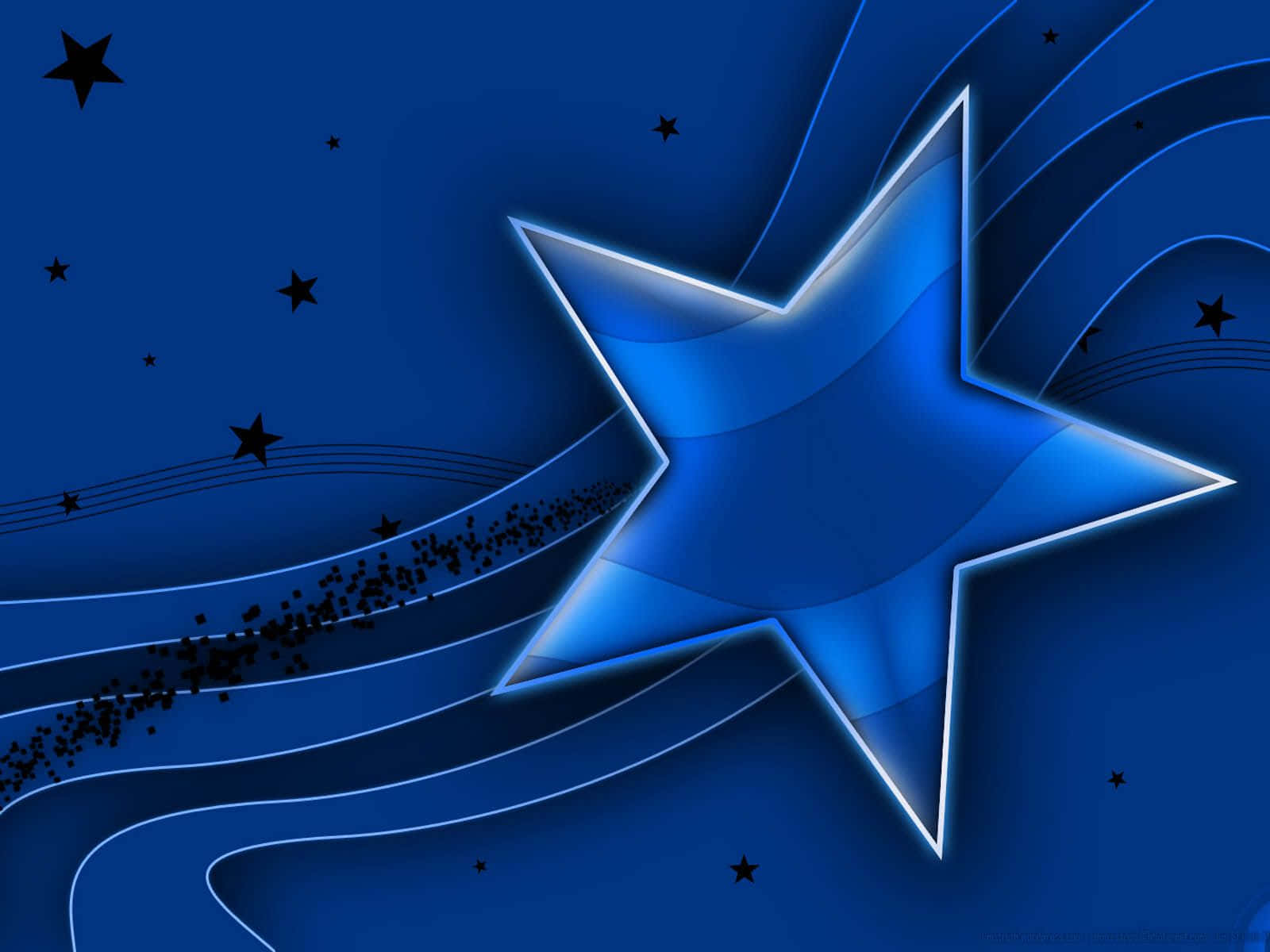 Shining 3d Star In Brilliant Space Wallpaper