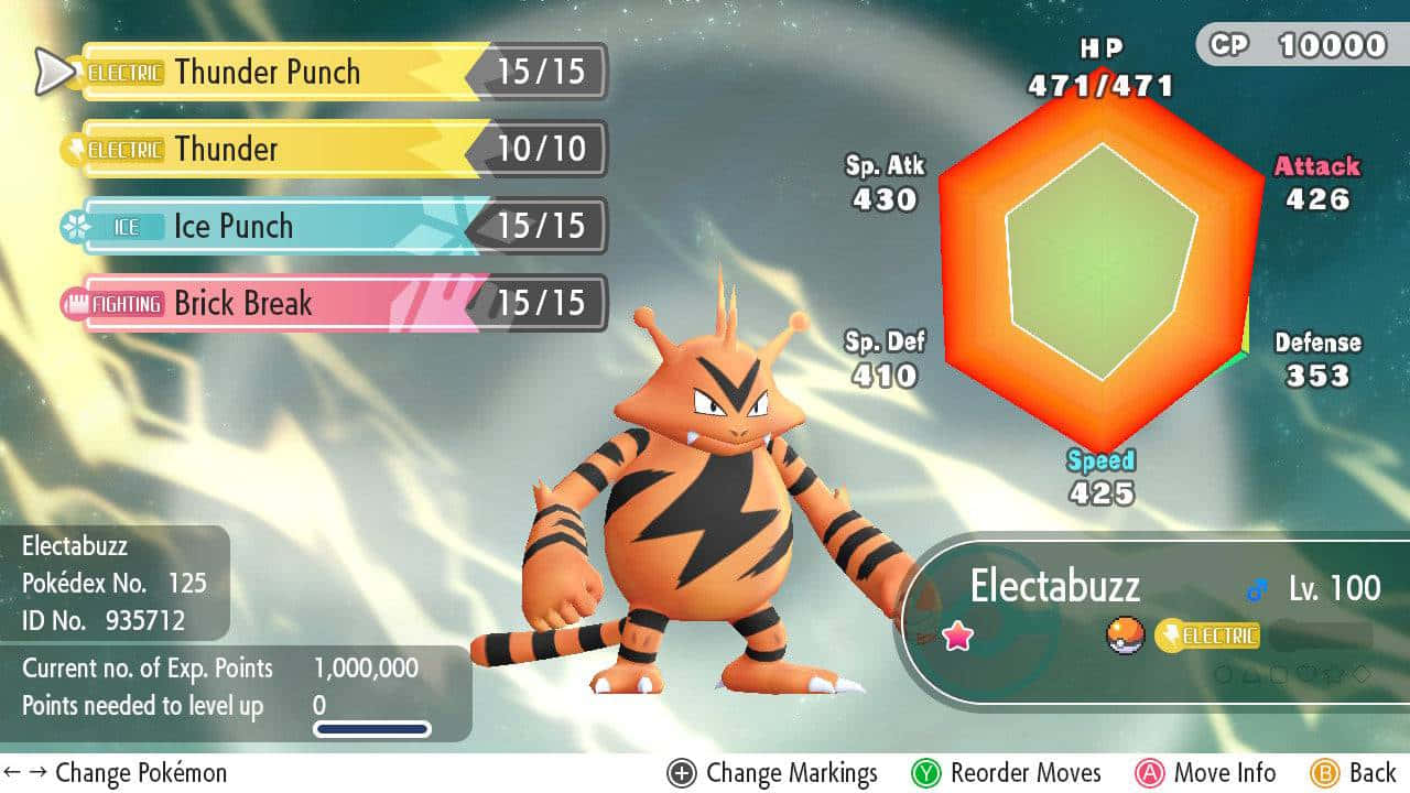 Shiny Electabuzz In Battle Stance Wallpaper