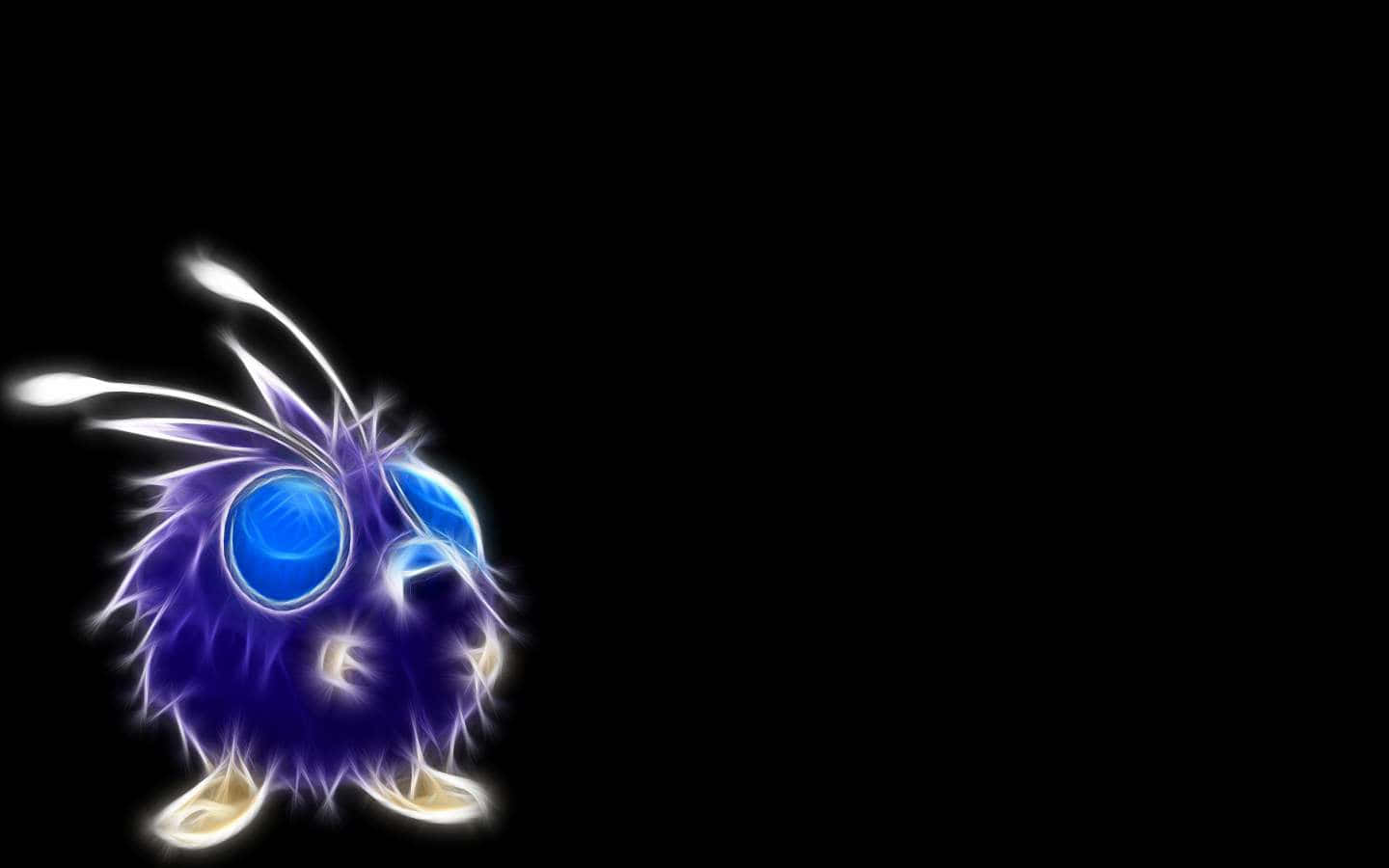 Shiny Venonat In Black Background Wallpaper