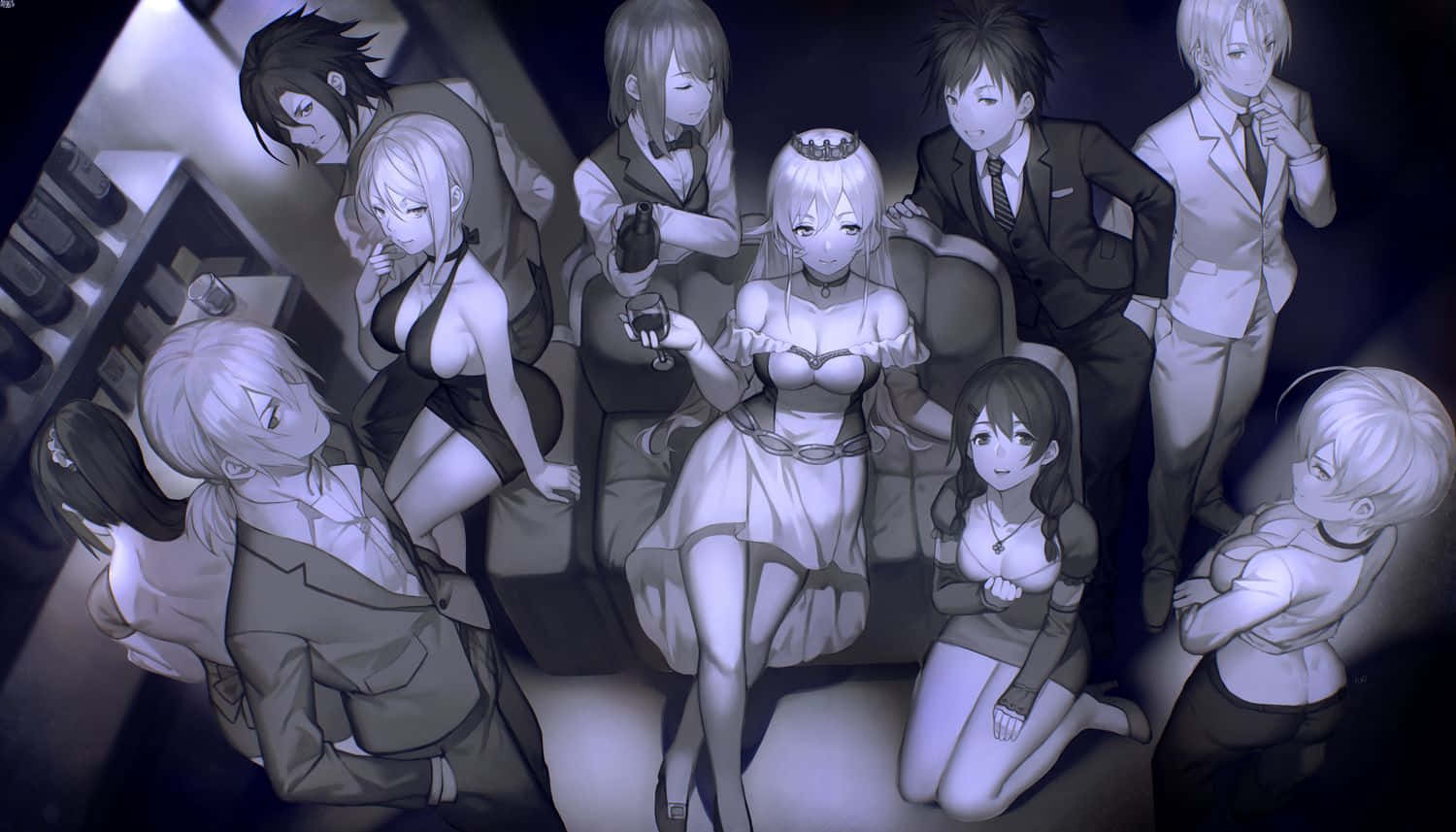 Shokugeki_no_ Soma_ Characters_ Monochrome Wallpaper