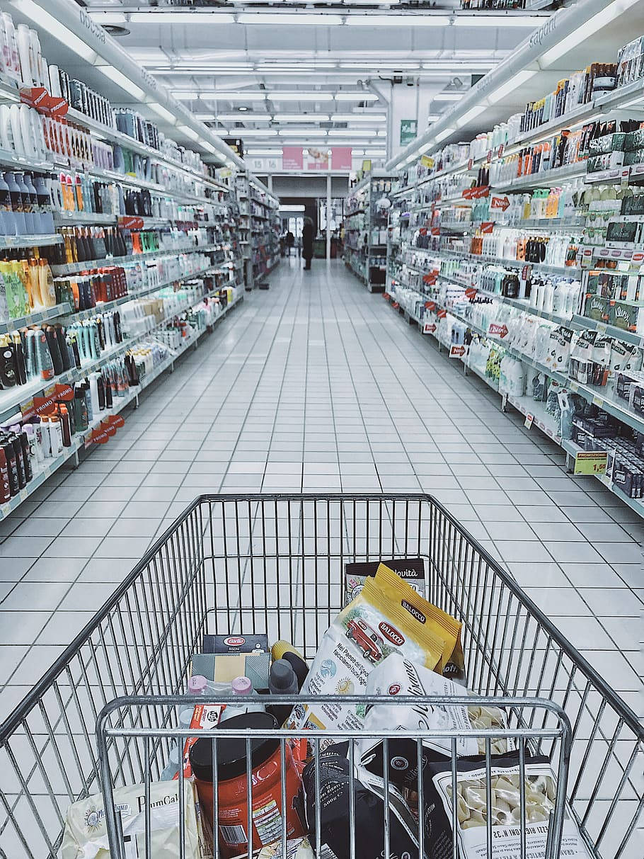 Shopping Push Cart Wallpaper